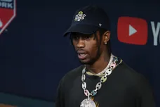 Oct 29, 2017; Houston, TX, USA; American rapper Travis Scott before game five of the 2017 World Series between the Los Angeles