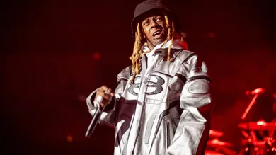Rapper Lil Wayne performs at Wells Fargo Arena, Thursday, April 11, 2024 in Des Moines, Iowa.